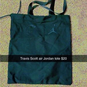Jordan Black Tote Bag with Embroidered Logo